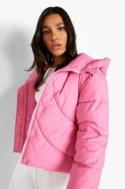 Boohoo Quilt Detail Puffer Jacket at Boohoo