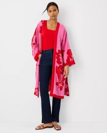 Border Floral Long Kimono at Ann Taylor