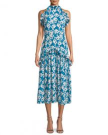 Borgo de Nor Dora Floral-Print Halter Midi Dress at Bergdorf Goodman