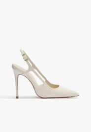 Boris Leather Pump - White Stiletto Heel SCHUTZ at Schutz