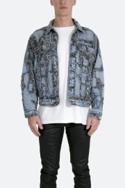 Boro Paisley Trucker Jacket - BlueBlack mnml shop now at MNML