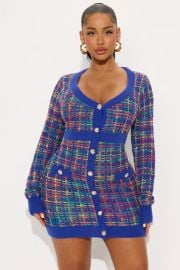 Boss Babe Plaid Sweater Mini Dress Fashion Nova at Fashion Nova