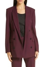 Boss Jalorra Double Breasted Suit Jacket in Dark Berry at Nordstrom