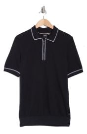 Boss Oleonardo Zip Polo in Dark Blue at Nordstrom Rack