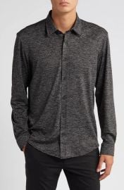 Boss Regular Fit Stretch Button Up Shirt in Black at Nordstrom