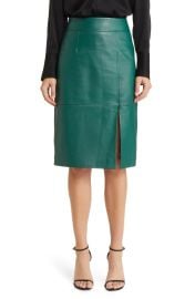 Boss Setora Leather Pencil Skirt at Nordstrom Rack