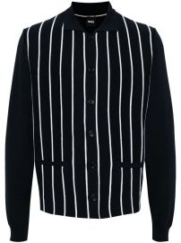 Boss Striped cotton cardigan at Farfetch