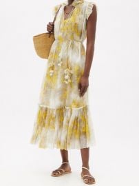 Botanica abstract-print chiffon dress at Matches