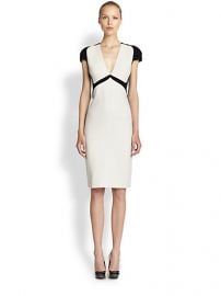 Bottega Veneta - Bi-Color Wool Crepe Dress at Saks Fifth Avenue