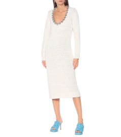 Bottega Veneta - Cotton-blend midi dress at Mytheresa