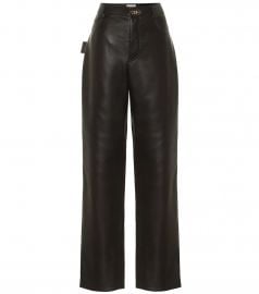 Bottega Veneta - High-rise leather pants at Mytheresa