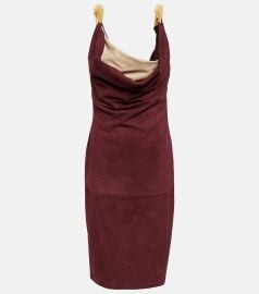 Bottega Veneta - Suede midi dress at Mytheresa