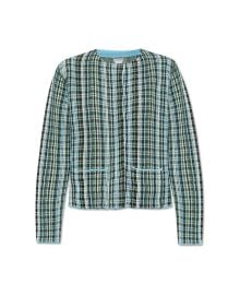 Bottega Veneta Checked Round Neck Cardigan at Cettire