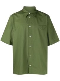 Bottega Veneta Cotton canvas Short sleeved Shirt In Thyme at Farfetch