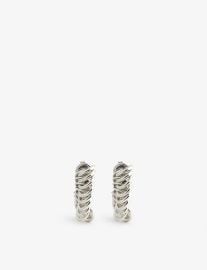 Bottega Veneta Disc Sterling Silver Hoop Earrings at Selfridges