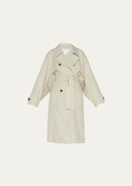 Bottega Veneta Double-Breasted Belted Trench Coat - at Bergdorf Goodman