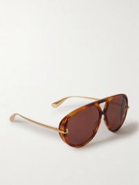 Bottega Veneta Drop oversized aviator style tortoiseshell Sunglasses at Net a Porter