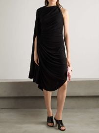 Bottega Veneta Frog Draped Matte Viscose Jersey Cape Dress at Net a Porter
