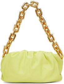 Bottega Veneta Green The Chain Pouch Clutch SSENSE at ssense