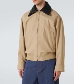 Bottega Veneta Intrecciato Leather trimmed Twill Blouson at Mytheresa