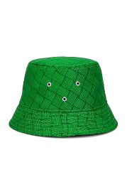 Bottega Veneta Intreccio Jacquard Nylon Bucket Hat in Parakeet FWRD at Forward