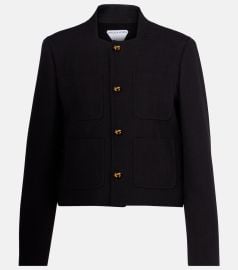 Bottega Veneta Knot button Light Structured Cotton Jacket in Black at Mytheresa