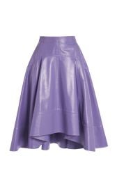 Bottega Veneta Leather Midi Skirt at Moda Operandi