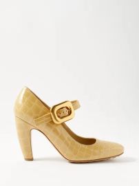 Bottega Veneta Madame Crocodile Effect Pumps at Net a Porter