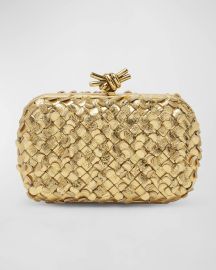 Bottega Veneta Metallic Knot Clutch at Neiman Marcus