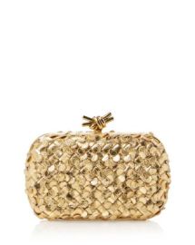 Bottega Veneta Metallic Knot Clutch Bloomingdales at Bloomingdales