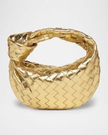 Bottega Veneta Mini Jodie Metallic Leather Top-Handle Bag at Neiman Marcus