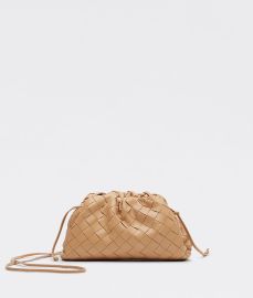 Bottega Veneta Mini Pouch in Almond Shop online now at Bottega Veneta