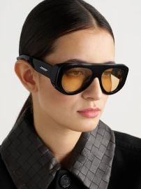 Bottega Veneta Osservatorio oversized aviator style acetate sunglasses at Net a Porter