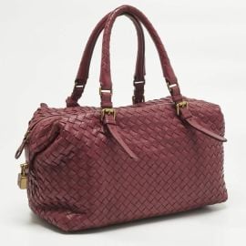 Bottega Veneta Red Intrecciato Leather Montaigne Bag at eBay