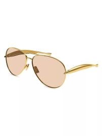 Bottega Veneta Sardine 64MM Pilot Sunglasses at Saks Fifth Avenue