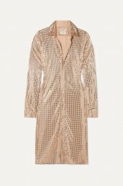 Bottega Veneta Sequin-embellished satin-jersey midi dress at Net A Porter