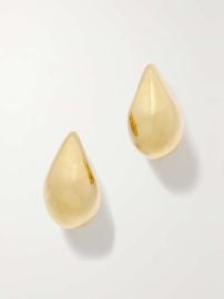 Bottega Veneta Small Drop gold plated earrings at Net a Porter