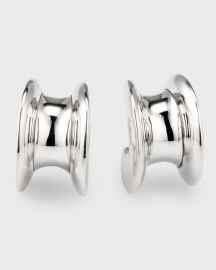 Bottega Veneta Sterling Silver Hoop Earrings at Neiman Marcus