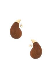 Bottega Veneta Tear Drop Wood Earring at FWRD