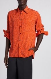 Bottega Veneta Texture Stripe Button-Up Shirt at Nordstrom