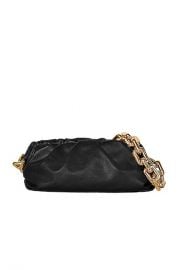 Bottega Veneta The Chain Pouch Bag in Black  Gold  FWRD at Forward