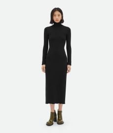 Bottega Veneta Womenx27s Felted Wool Dress in Black Shop online now at Bottega Veneta