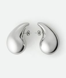 Bottega Veneta Womenx27s Large Drop Earrings in Silver Shop online now at Bottega Veneta