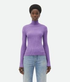 Bottega Veneta Womenx27s Light Silk Sweater in Heather Shop online now at Bottega Veneta