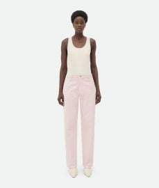 Bottega Veneta Womenx27s Pink Wash Wide Leg Denim in Camelia Shop online now at Bottega Veneta