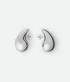 Bottega Veneta Womenx27s Small Drop Earrings in Silver Shop online now at Bottega Veneta