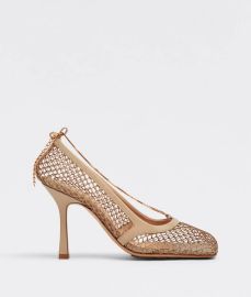 Bottega Veneta Womenx27s Stretch Pump in Beige Shop online now at Bottega Veneta