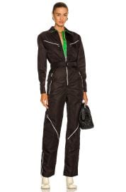 Bottega Veneta Zip Detailed Shell Jumpsuit at Forward