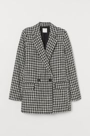 Boucl Jacket - Blackhoundstooth-patterned - Ladies HampM US at H&M