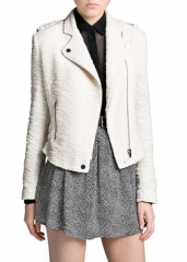 Boucle Biker Jacket at Mango